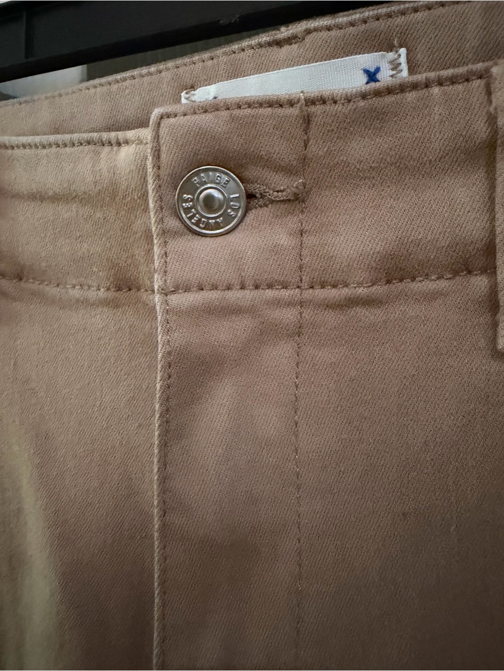 PAIGE Women's Cargo Wide Leg Pants Size 31 Taupe Beige Stretch Utility Pants - Picture 2 of 15